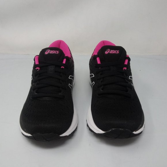 Asics Shoes - ASICS Women Gel Cumulus 22 Black/Pink Glo 6.0 1012A741 ASI-368